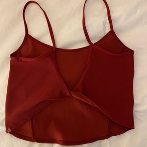 Lululemon red twist cropped tank